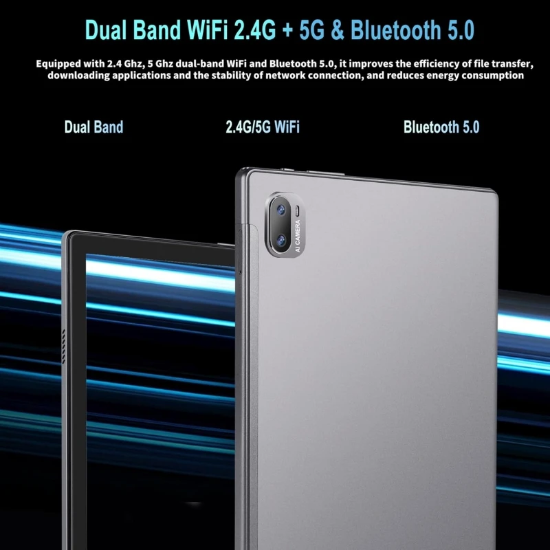 10.1 INCH Android 12 Tablet PC 4GB RAM 64GB ROM Octa-Core UNISOC T310 CPU Dual Camears 8000mAh