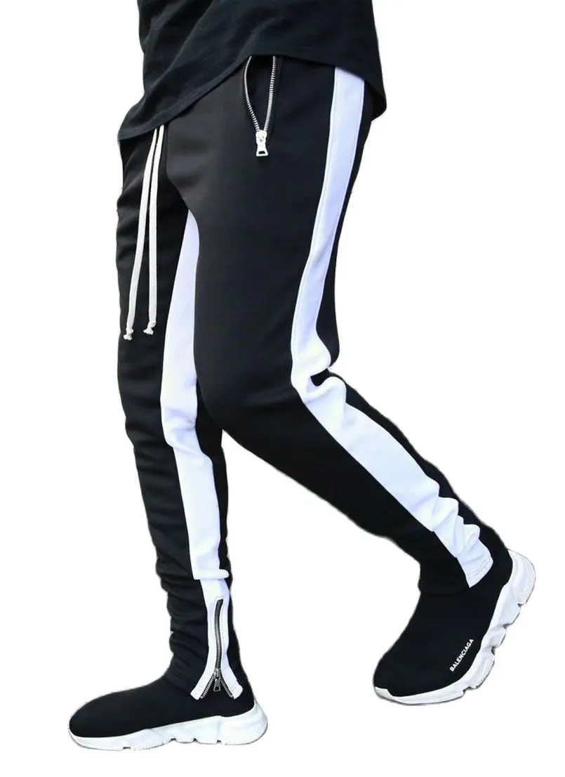Men Joggers Sweatpant Fashion Striped Tactical Pants Man Sportswear Mens Tracksuits Sweat Trousers Black Hip Hop Pants 2026 Z1