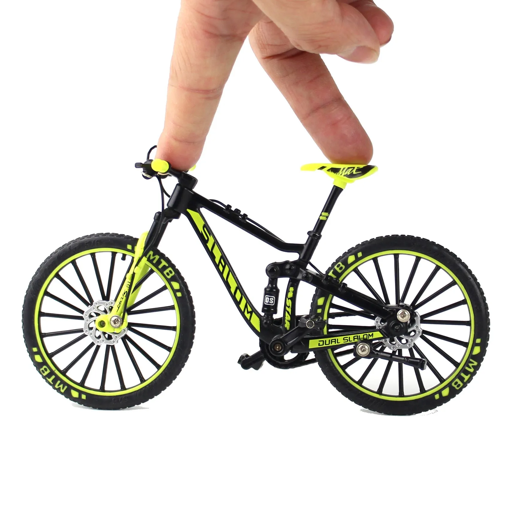 ABUM-Mini 1:10 Model roweru ze stopu, odlewany metalowy rower górski na palec, rower downhill, kolekcjonerski dla dorosłych i dzieci