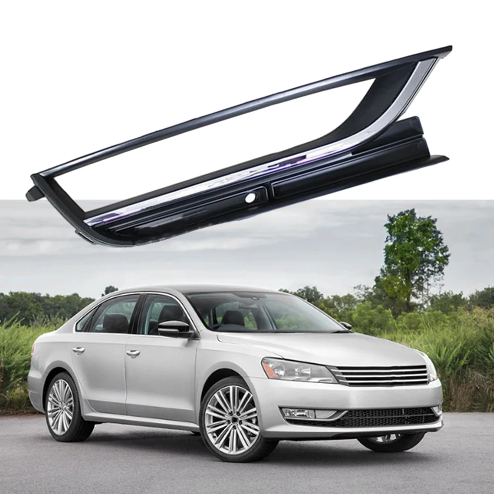 

For VW Volkswagen Passat B7 2011 2012 2013 2014 2015 Front Bumper Fog Light Cover Fog Lamp Grille Chrome 56D853665 56D853666