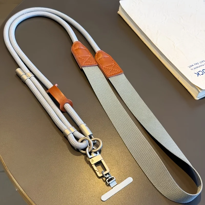 

Новый регулируемый плетеный ремешок для телефона на шею, широкий и удобный для шеи дизайн, высококачественная металлическая пряжка, мягкая цепочка-чехол