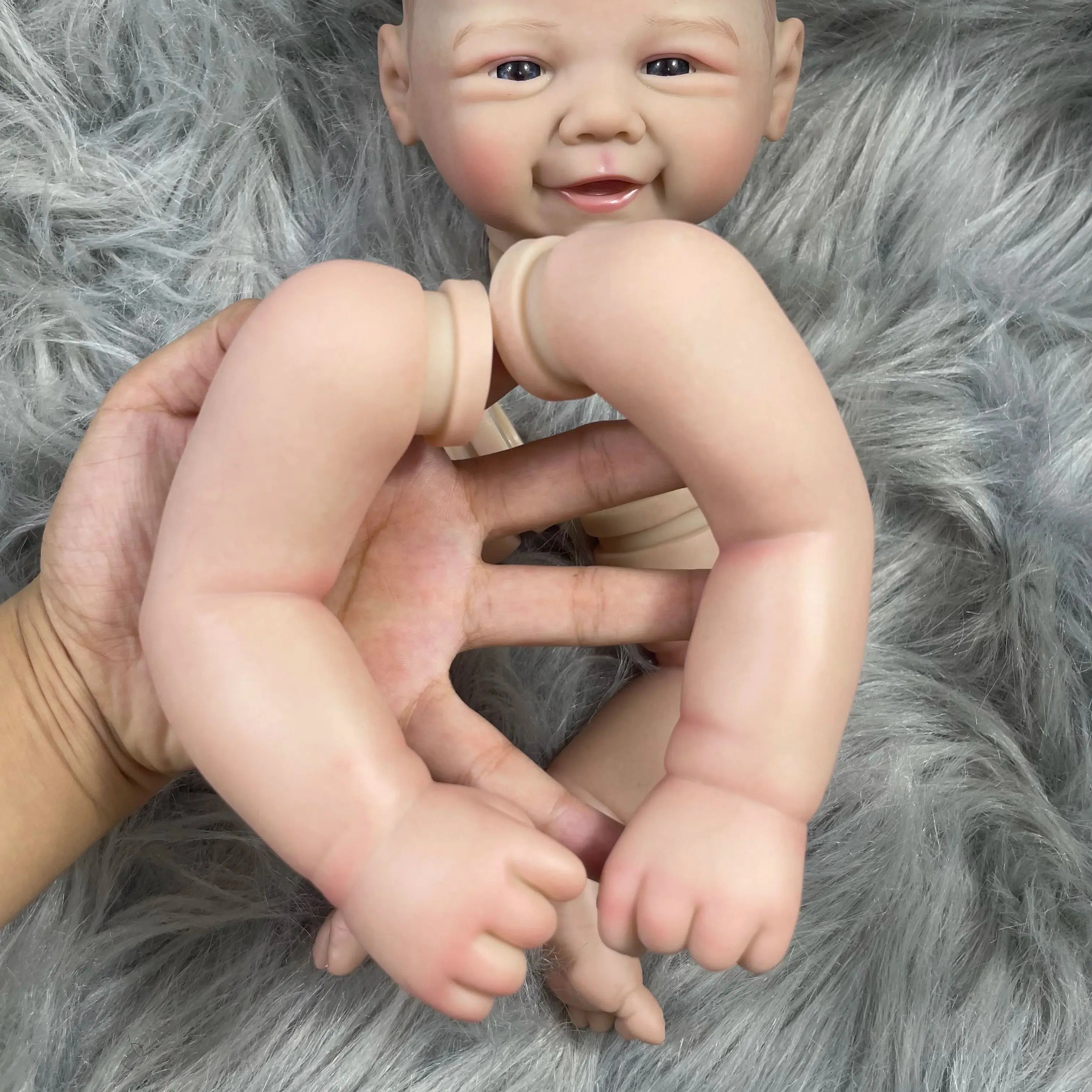 MRB 19-дюймовая уже законченная окрашенная кукла реборн, детали Vivienne, милый ребенок, 3D картина с видимыми венами, тканевое тело в комплекте