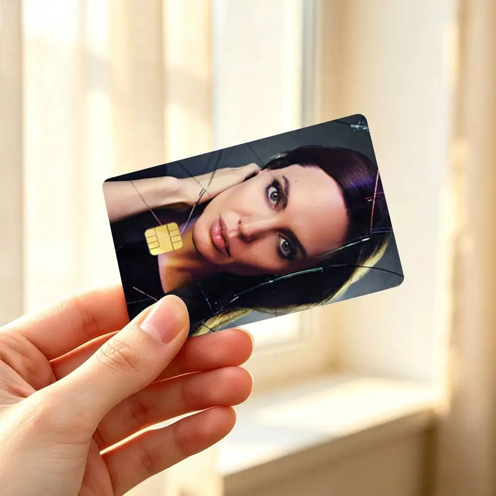 Oscar-winning Actress Angelina Jolie Credit Card HD Stickers Premium matte film effectively prevents fingerprints daily abrasion