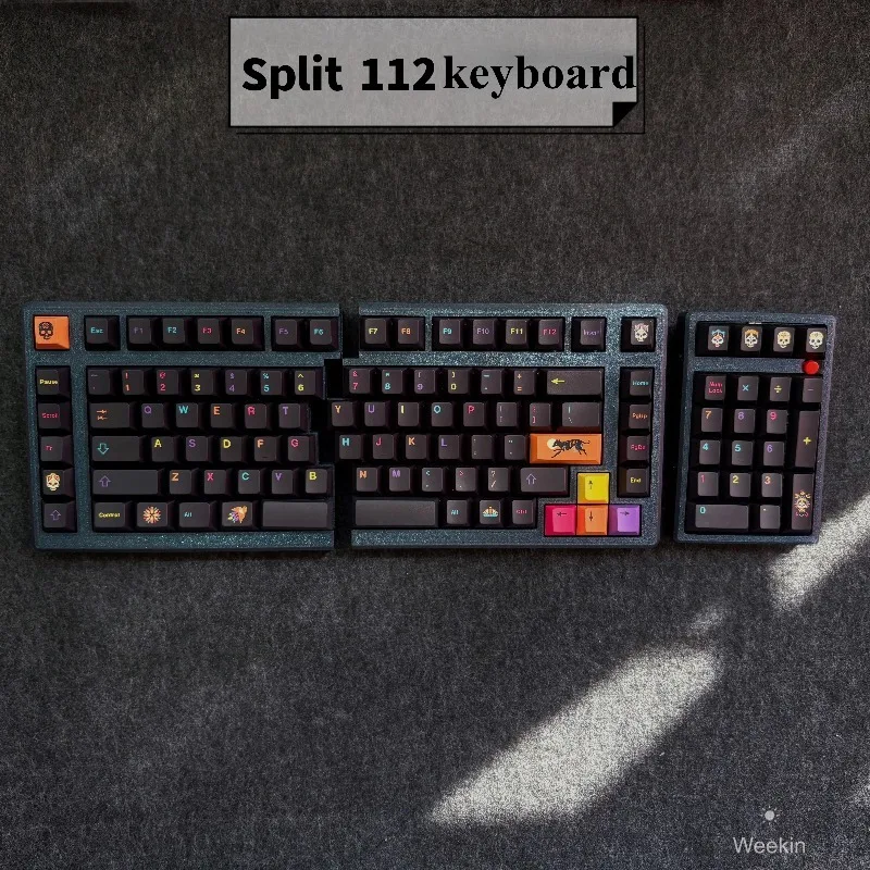 WK TrackPoint Triple‑split Mechanical Keyboard Kit Custom PETG Hotswap 2.4G Wireless Single-mode Split Keyboard Ergonomics Vial