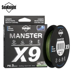 SeaKnight Brand X9 Fishing Line 500M 300M 150M Thin Strong Seawater-proof UV-proof Si+Coating 9 Weaves Super Smooth PE Line