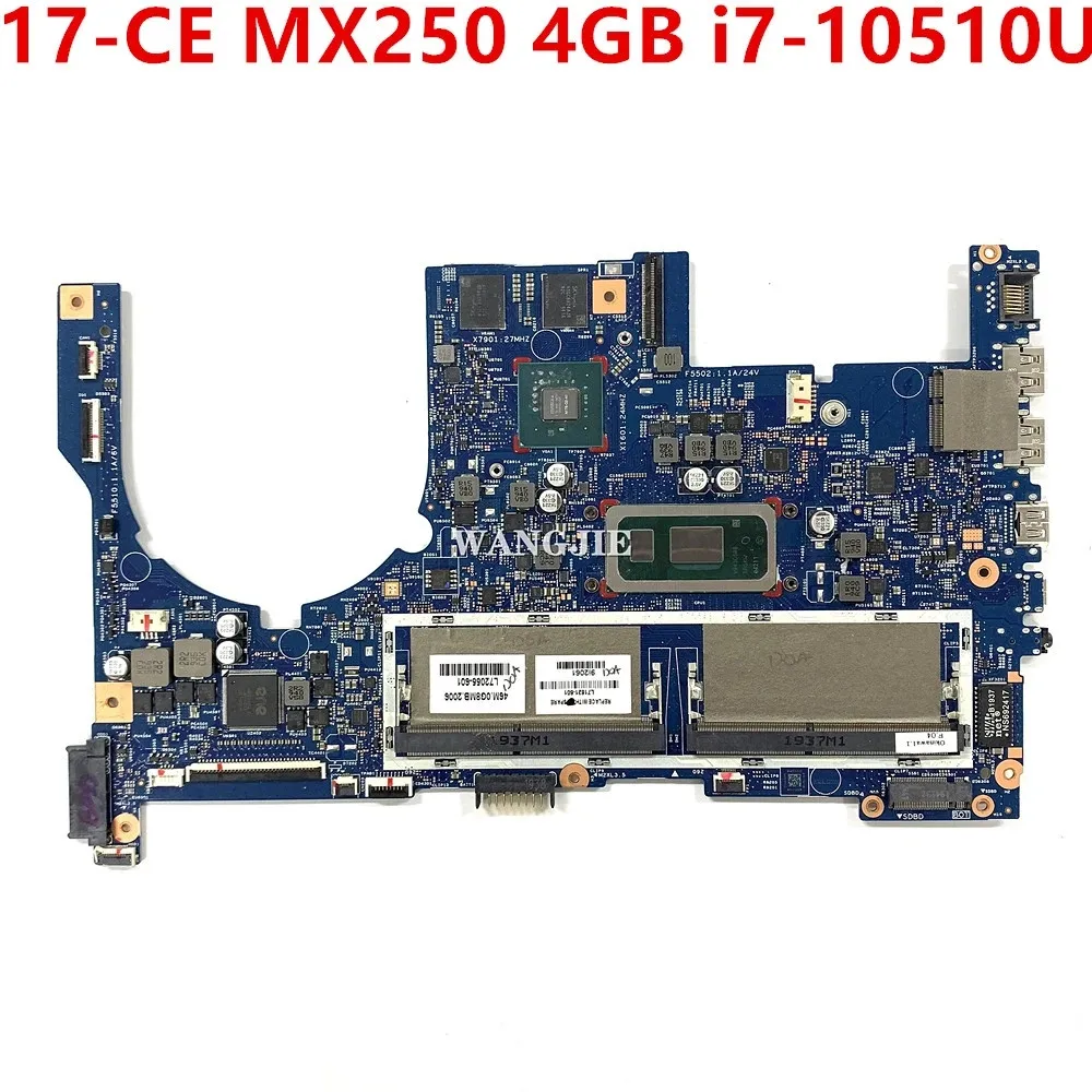 18739-1 para placa base de ordenador portátil HP 17-CE L71621-601 L71621-001 DSC MX250 4GB + i7-10510U 100% en funcionamiento