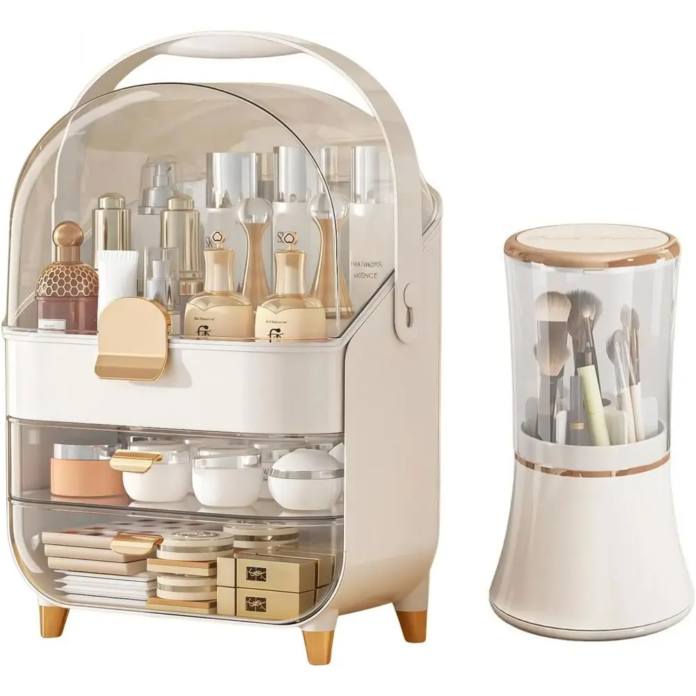 

Органайзеры для косметики на туалетный столик, органайзеры для уходовой косметики, косметические витрины с прозрачной крышкой, подарок для девочек-подростков для ванной комнаты