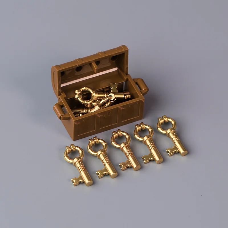 MOC City Treasure Chest Series Building Blocks Street View Box Jewelry Gold Mine Silver Mine Coin Key Accessories DIY Bricks Toy