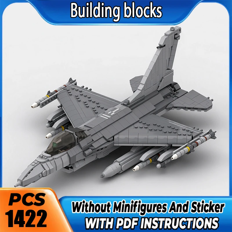 MOC General Dynamics F-16 Fighting Falcon Viper 1:35 Scale Model DIY Bricks High Precision Collectible Toy Holiday Gift