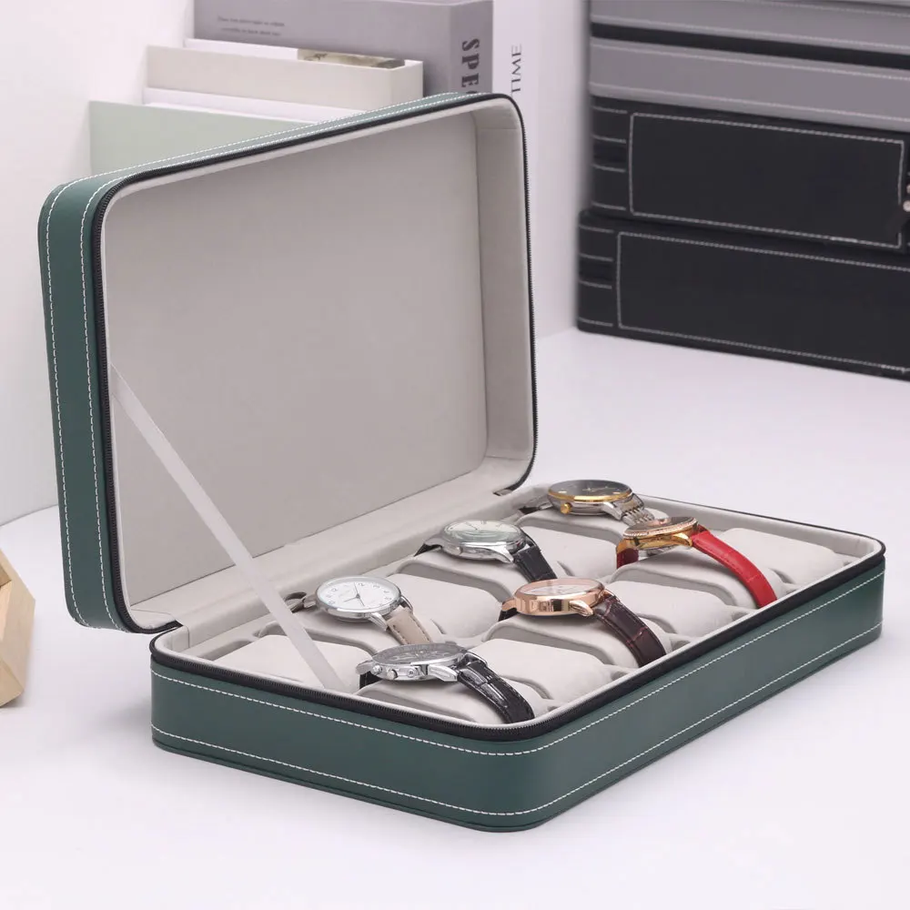 VANSIHO Multifunctional Storage Box HandMade PU Leather Watch Case Jewelry Sunglasses Storage Box