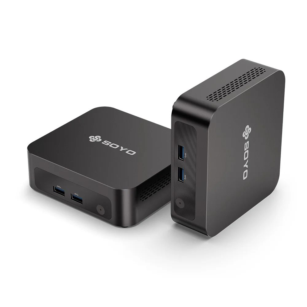 Mini PC SOYO Y5 PLUS Intel I7 4.ª generación, 8 GB de RAM, 128 GB de ROM, Y5 Air I5 4.ª generación, Windows 11 Pro, WiFi, BT4.2, computadora de escritorio para oficina, HDMI*2, RJ45*1, USB3.0*4, 3.3GHZ, 4K, 60 fps, gráficos UHD 5000, HDMI, VGA, pantalla dual, refrigeración silenciosa, soporte VESA