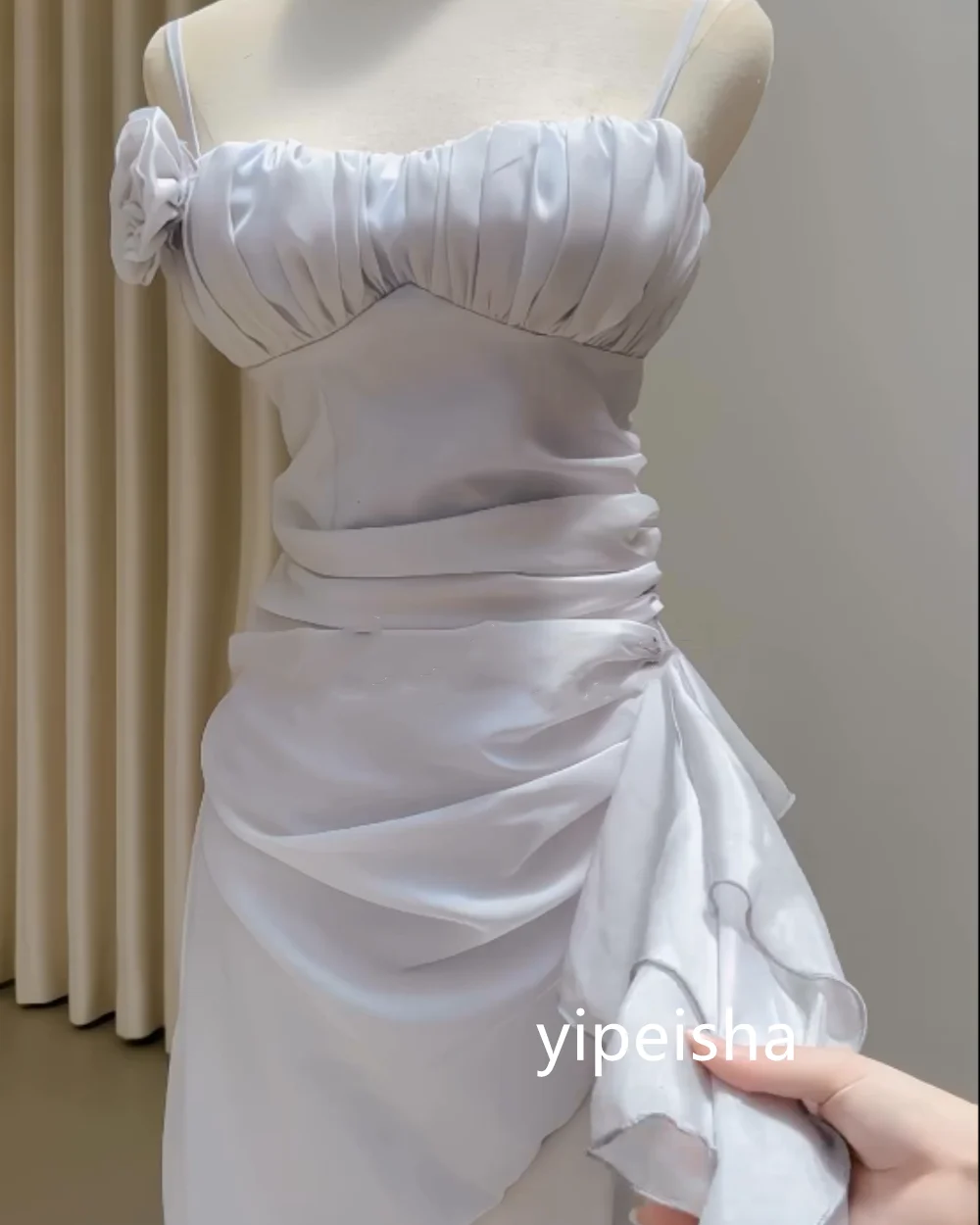 Vestidos midi con tirantes finos de sirena y flores de alta calidad, vestidos de graduación, estilo moderno exquisito clásico, estilo chino Pastrol