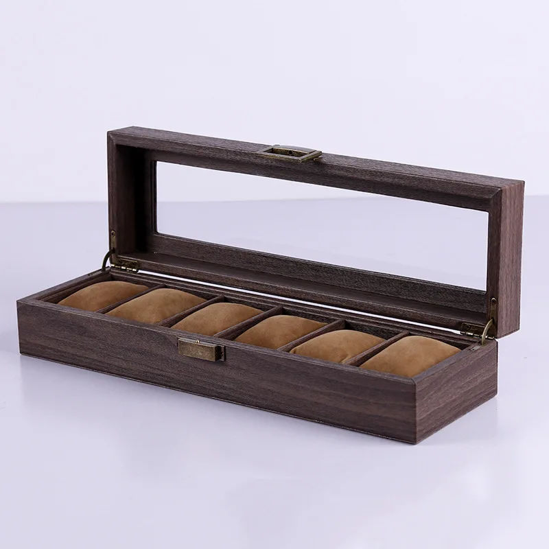 Luxury 2/3/6/10/12 Grids Wooden Watch Holder Boxes For Men and Women Glass Top Jewelry Organizer Stroge Cases Clock Gifts Boxes