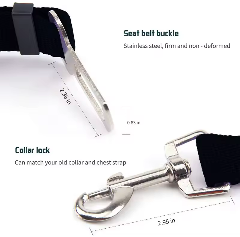 Adjustable Pet Cat Dog Car Seat  Belt Pet Seat Vehicle Dog Harness Lead Clip Safety Lever Traction Dog Collars Dog Accessoires - Image 5
