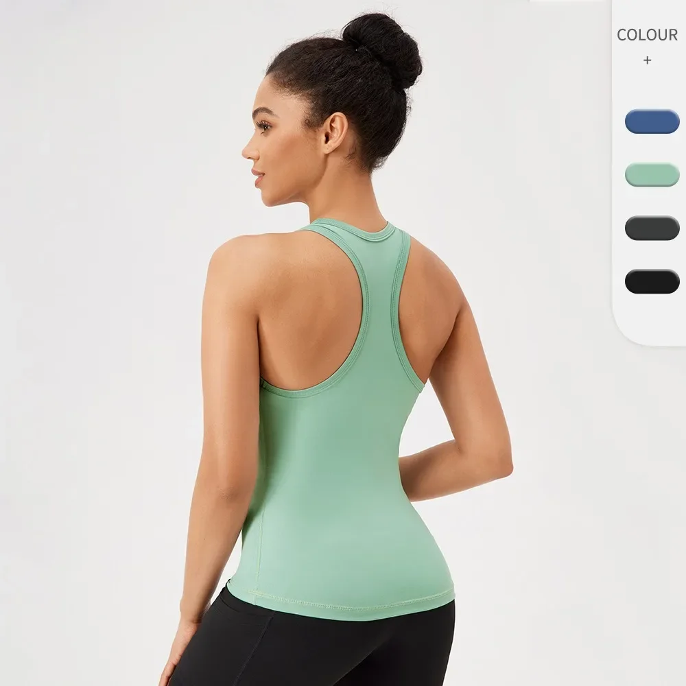 2025 Summer New Yoga Vest Women Gym Sleeveless Sport Shirt Fitness Training Sportswear Vest Outdoor Running Sport Tank Tops
