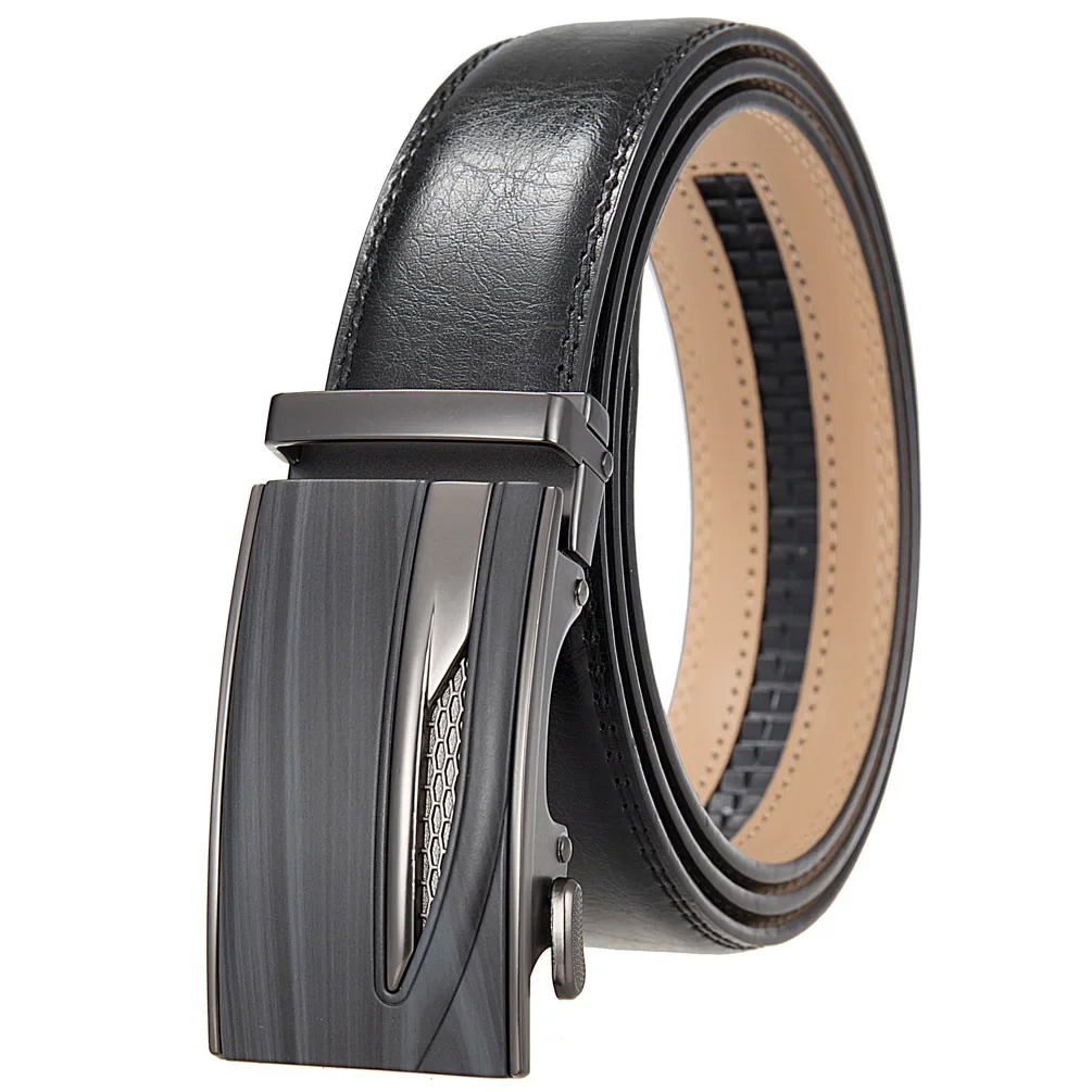 New Famous Belt Men Top Quality Genuine Luxury Leather Belts Men,Strap Male Metal Automatic Buckle Men's Belts LY136-25582-1