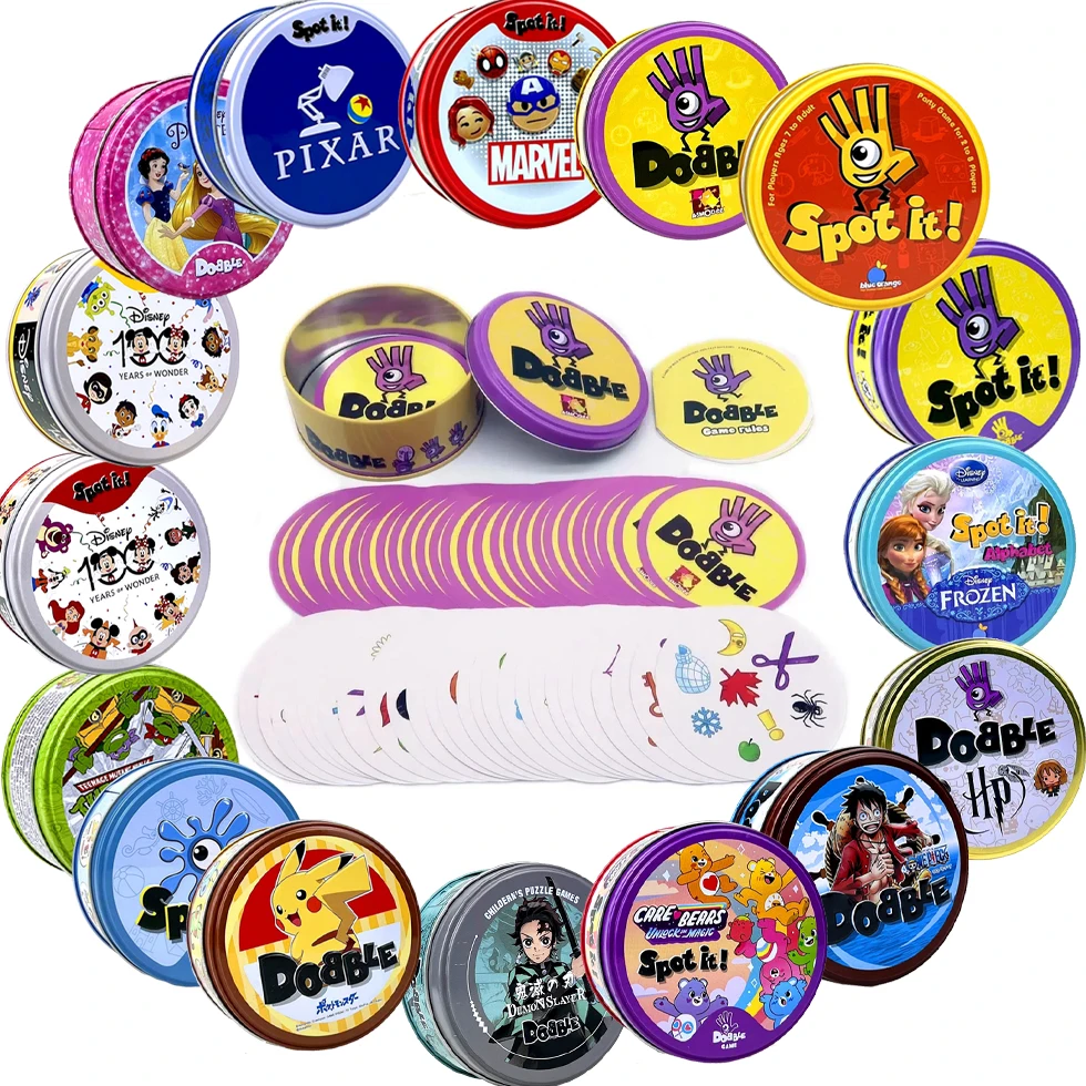 

Spot it Disney Frozen Ⅱ Dobble Card Game Potte HP Board Game Players Party Game Toy Waterproof Kids Family party games