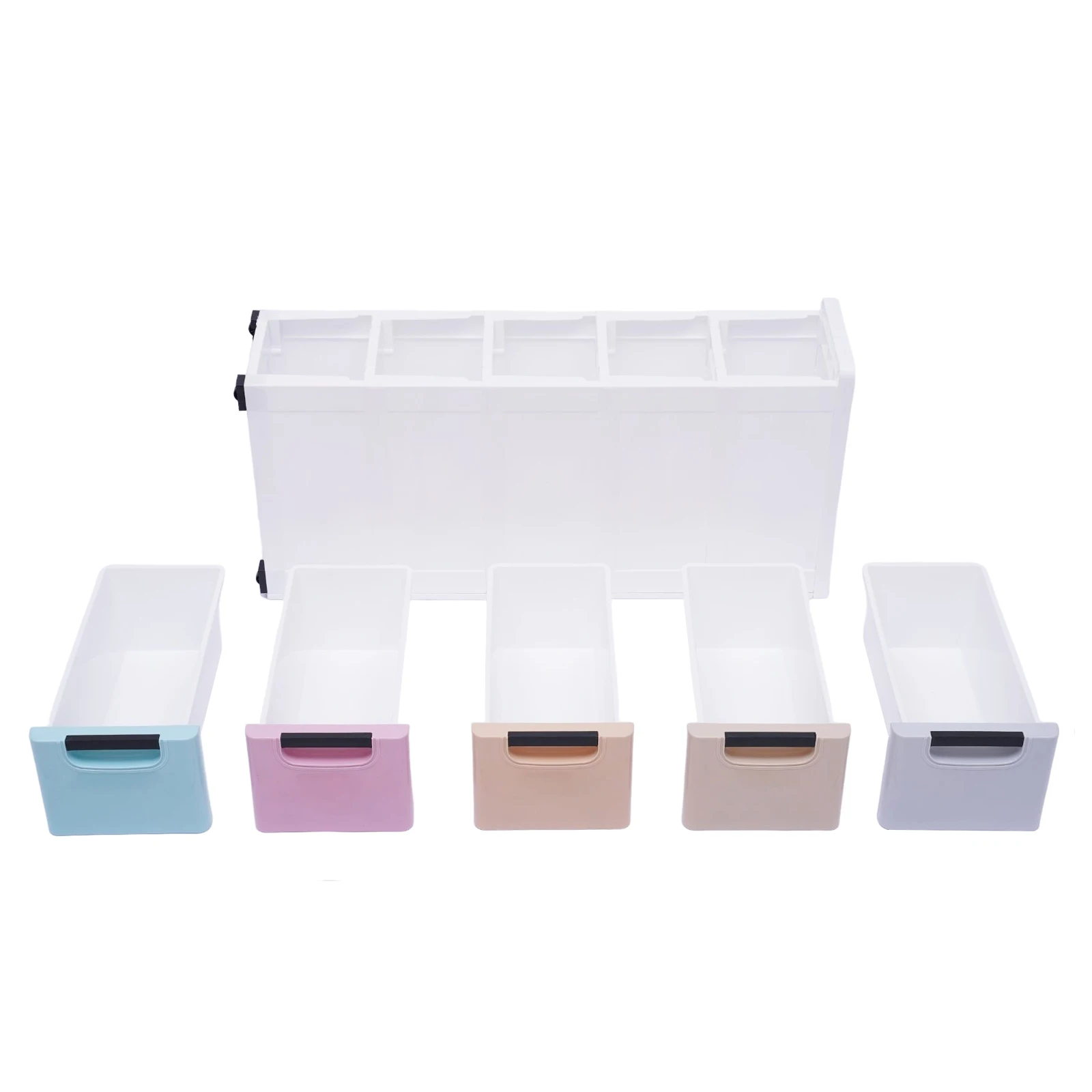 5-Drawer Storage Cabinet PP Material Large Capacity Stable with Smooth Wheels Easy to Clean and Move for Home Organization