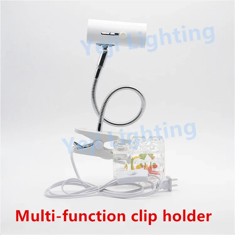 

White E27 E26 socket lamp base with hose Multi-function clip Ceramic lamp holder for led bulb Table lamp Lighting Accessories