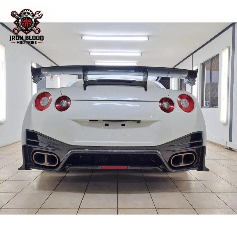 Suitable forNismo Style Partial Half Carbon Fiber Car Body Kit Rear Bumper Nissan GTR R35 2008-2016
