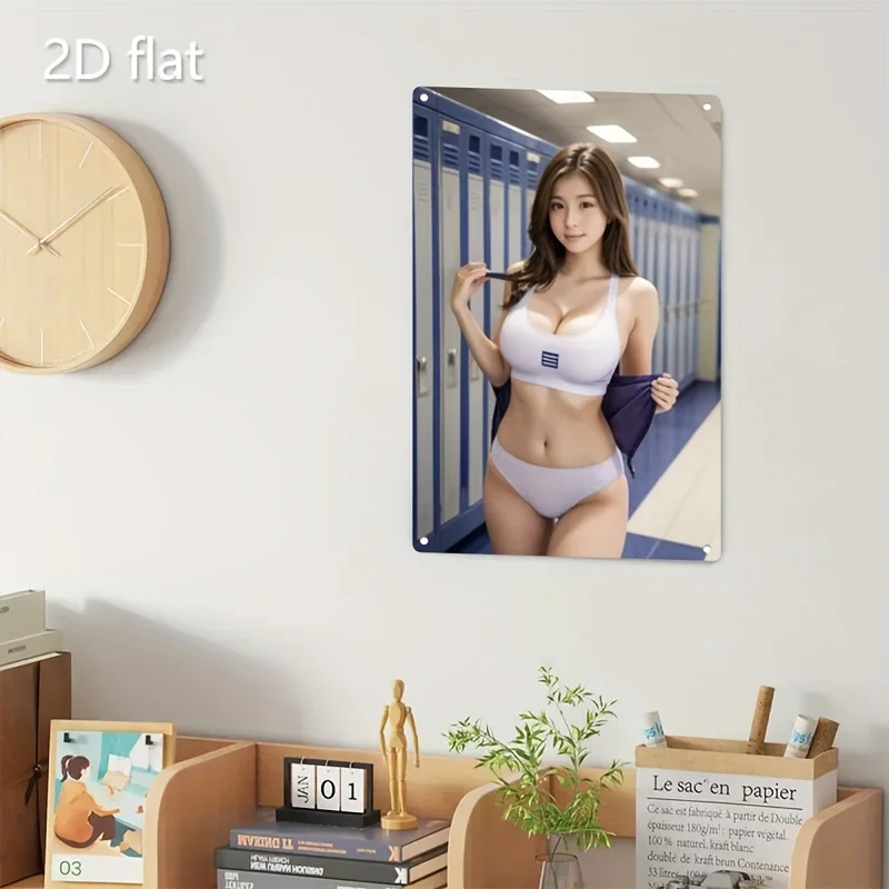 ProBody Metall-Fitness-Kunstposter: Langlebige Fitness-Wanddekoration für das Heimstudio, Einfache Montage, Hochwertiger Druck
