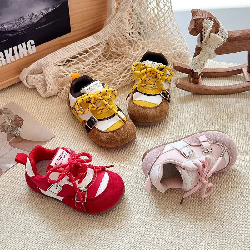 

Children Casual Shoes for Girls Boys 2025 Autumn New Fashion Korean Style Soft Bottom Anti-slippery Versatile School Sneakers