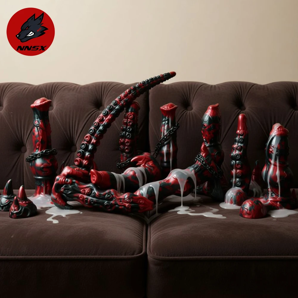 NNSX سميكة الكلب الحصان قضبان اصطناعية G-بقعة تدليك سيليكون المكونات الشرج الشرج موسع الحيوان القضيب لعبة الجنس للنساء الرجال الإناث الاستمناء #1