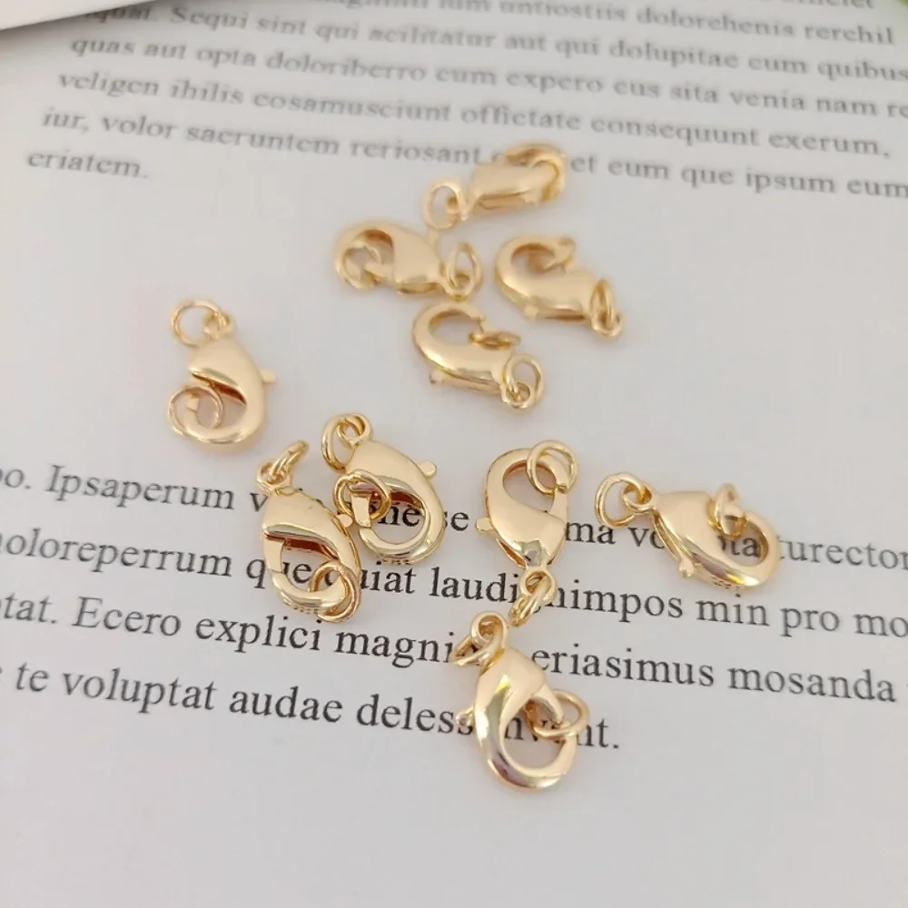 

14K Gold-plated Pearl Lobster Clasp Spring Clasp Connection Fish Tail Viewing Clasp Diy Bracelet Jewelry Material 5*10mm