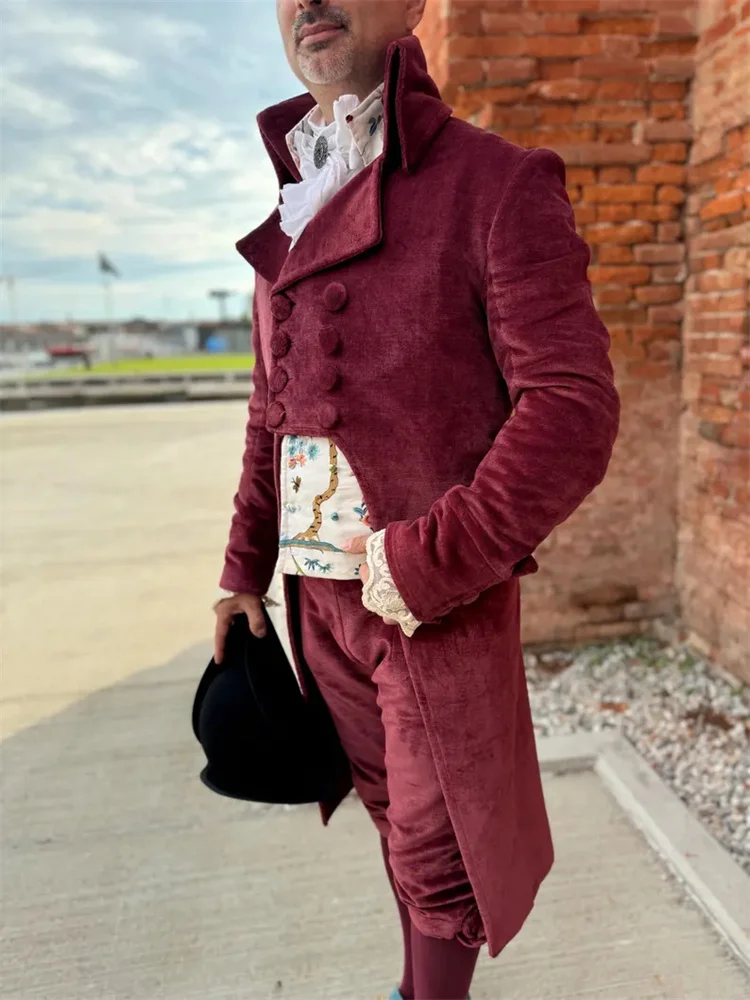 

18th Century Rococo Baroque Period Gorgeous Men's Prince Suit Luxurious Ball Gown Customized