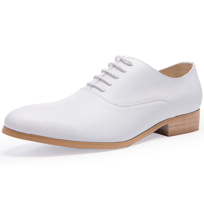 Luxury White Wedding Shoes for Men Genuine Leather 2024 Handmade Designer Brand Fashion Autumn Quality Formal Social Shoes Man