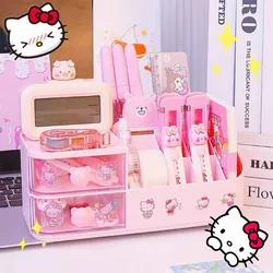 Sanrio Hello Kitty szuflada na biurko schowek na artykuły papiernicze Kuromi półka dormitorium obsadka do pióra biuro kosmetyki studenckie pudełko do sortowania