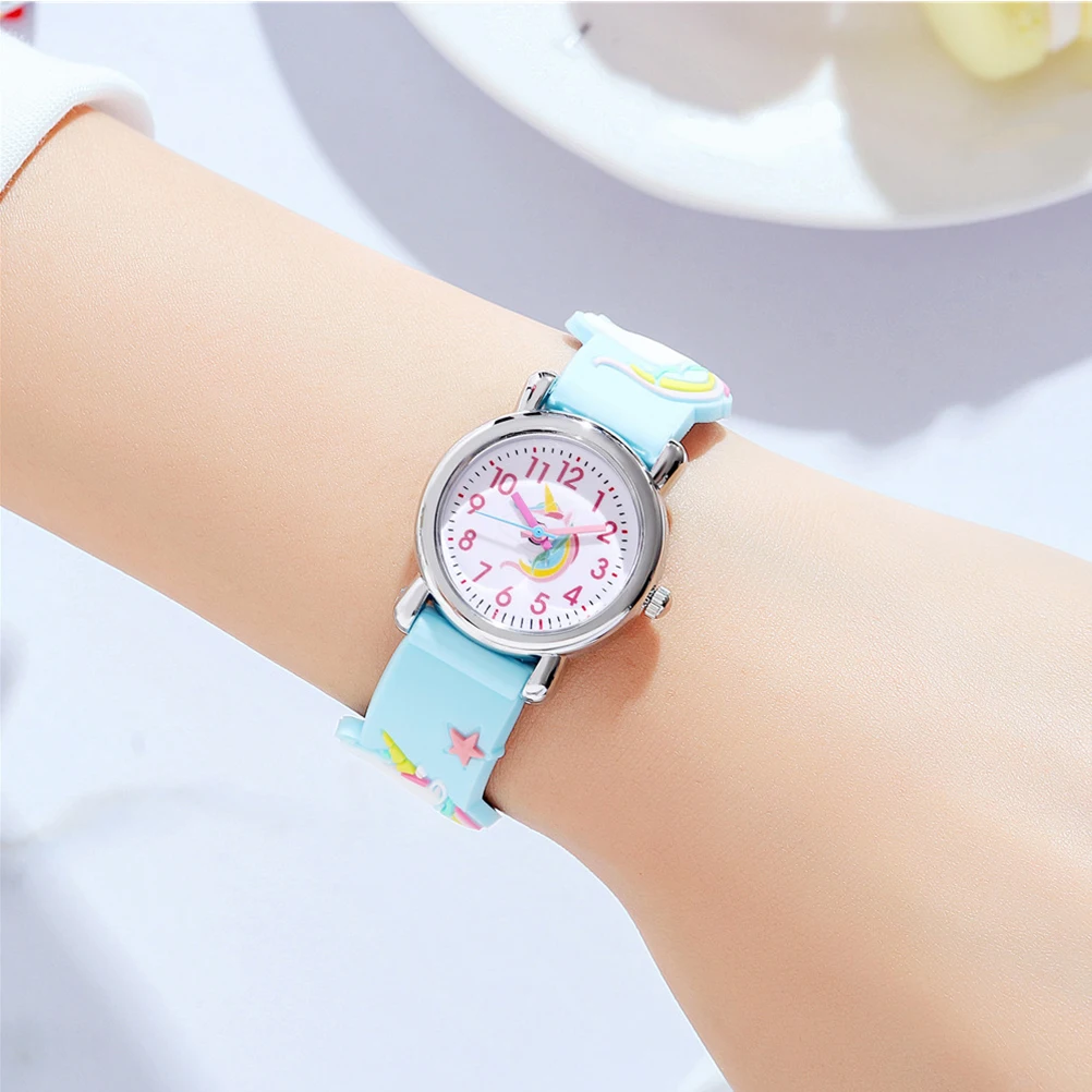 

Cute Unicorn Kids Cartoon Children Delicate Girl Watch Birthday Christmas Gift Durable Smooth Surface Kids Watch For Girls
