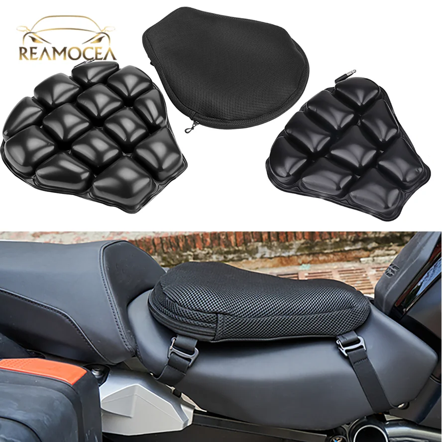 

Reamocea Anti-Decubitus Air Pad Motorcycle Seat Cushion Breathable Protective Cover Inflatable Cushion Motorbike Air Pad