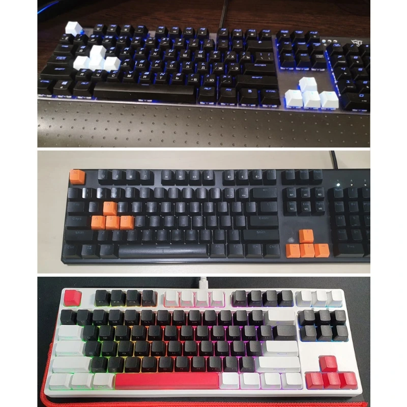 Backlit Keyboard Keycaps Fit for Cherry MX Switches WASD/ESC/Direction for Key Cap 9 Pcs Mechanical Gaming Keyboard for