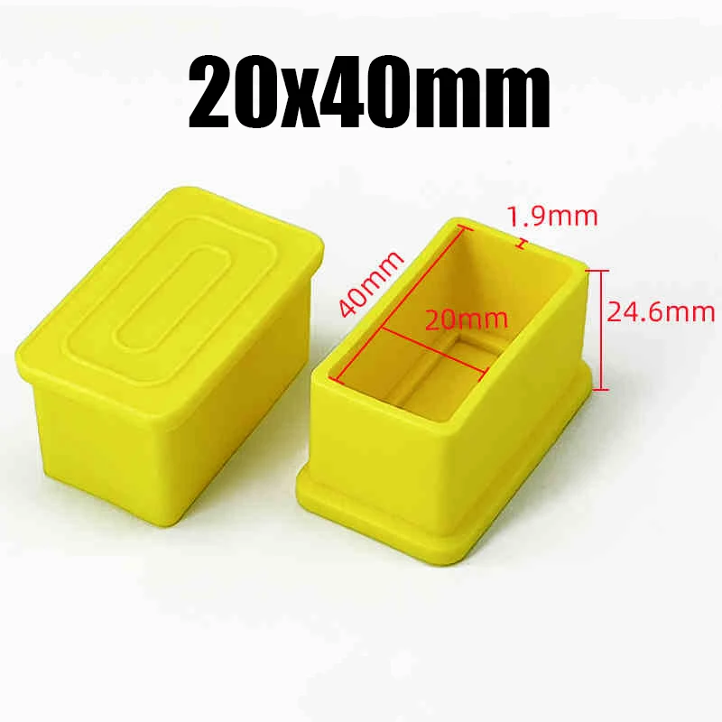 PVC Foot Cover Furniture Table Foot Tip Chairs Legs Pad Protector Cover Round/Square Pipe Plug Lid Protection Caps Yellow