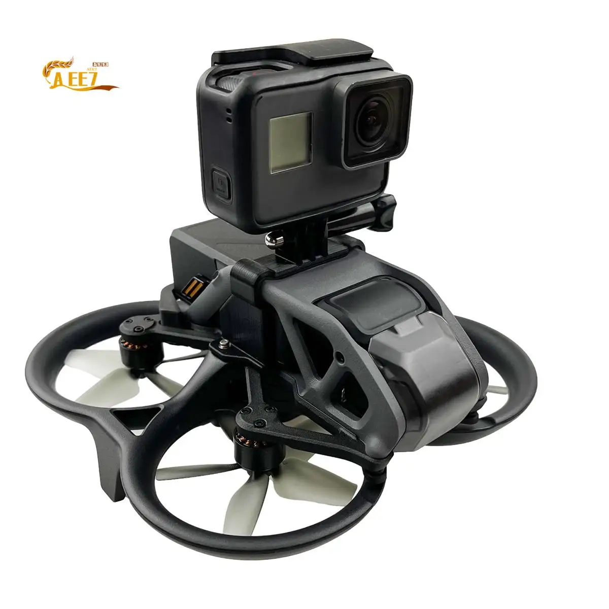AEE7-For Avata Drone Top Extension Bracket Gopro Port Panoramic Camera Mounting Fixing Adapter Holder Retrofit Accessories