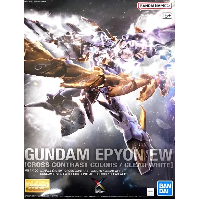 Bandai in Stock Original MG GUNDAM Anime Figure GUNDAM EPYON EW[CROSS CONTRAST COLORS/CLEAR WHITE]Action Figures Collectible Toy