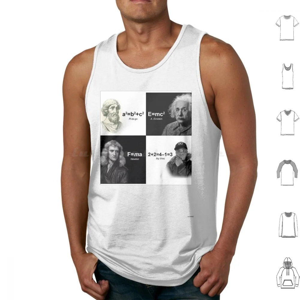 Camisetas sin mangas Mafs con estampado de algodón Quick Maths Big Shaq Shaq Shack Shak Shaq Attack Quick Maths Ting Goes Skraaa Mafs Meme Negro