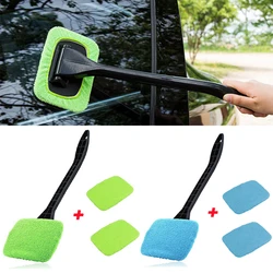 Outil de lavage de livres automobiles avec manche long, nettoyeur de vitres de voiture, kit de lavage d'essuie-glace, essuie-glace en microcarence, brosse de livres