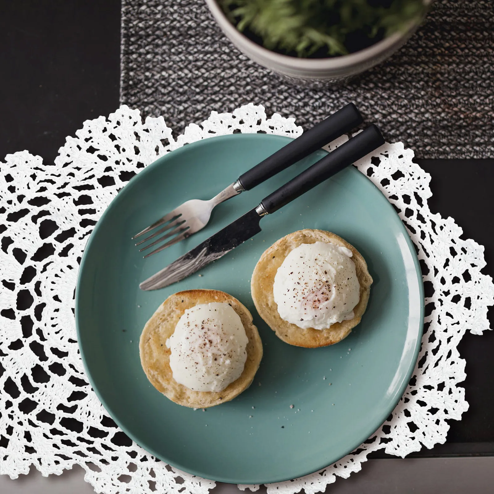 

Cotton Crochet Table Mat Rustic Placemat Elegant Table Decor Decorative Mat for Home Party Wedding Hotel Lace Placemats