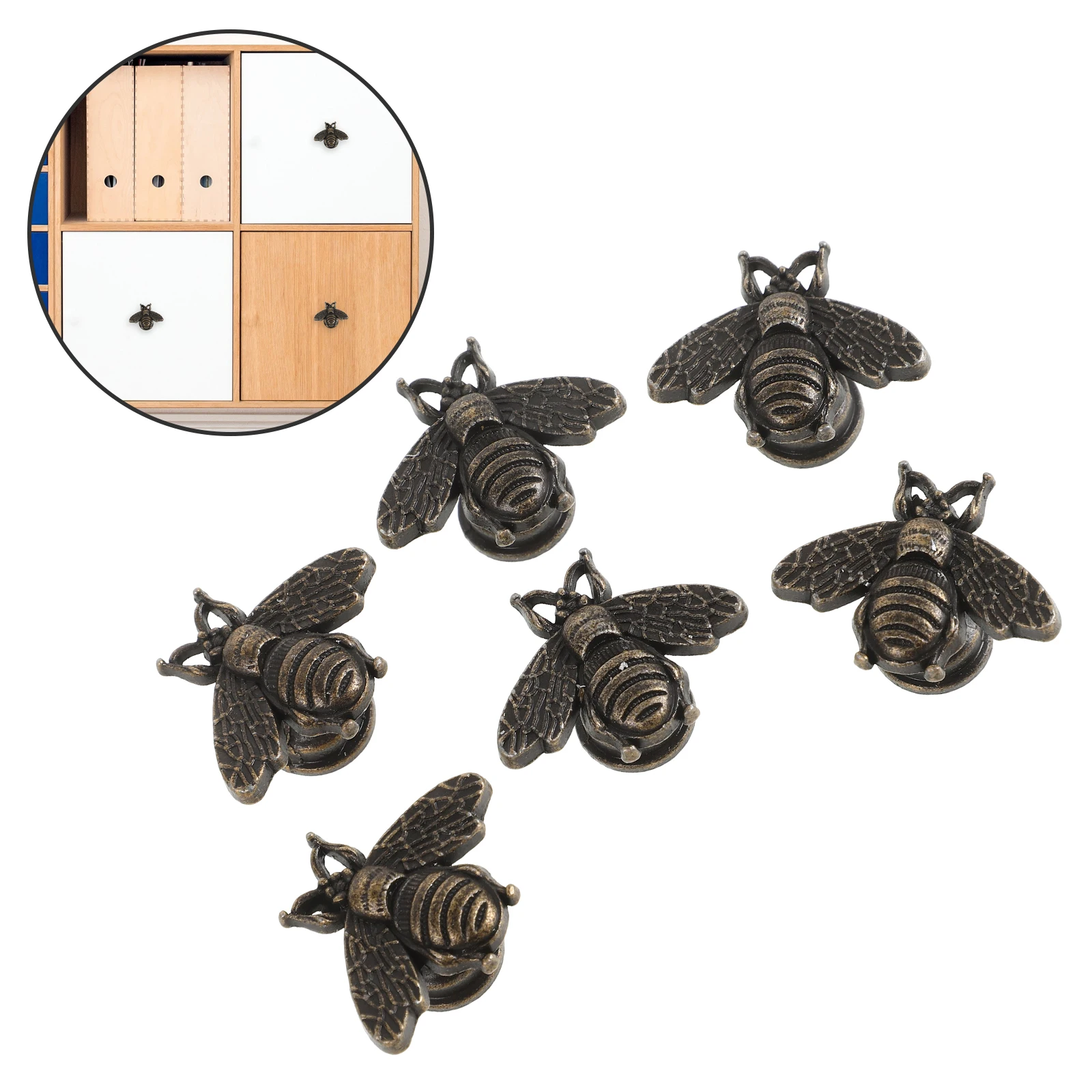 

10Pcs Retro Dresser Knobs Vintage Style Metal Cabinet Pulls Decorative for Drawer Cupboard Closet Furniture