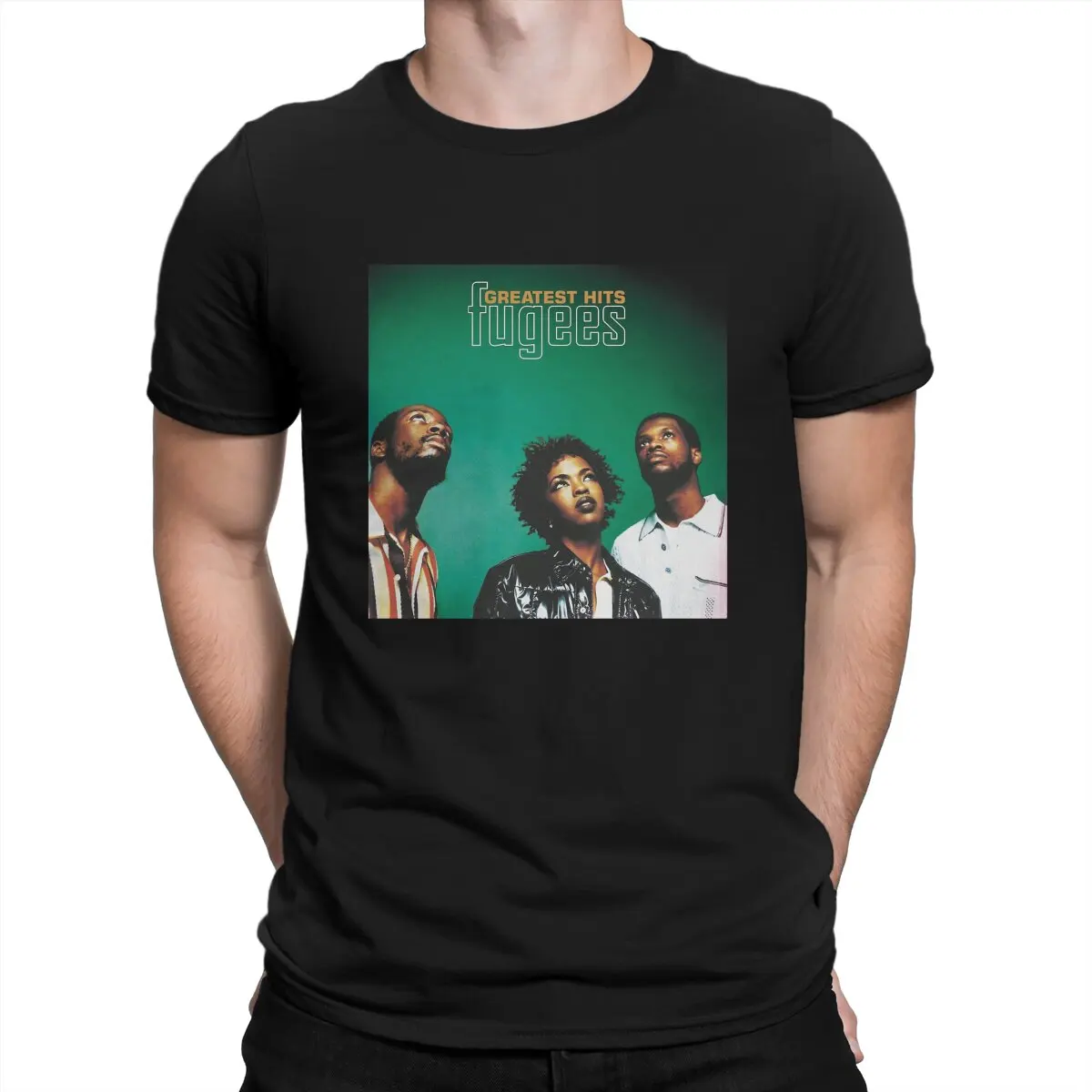 Greatest Hits Men's T Shirt F-Fugees Crazy Tees Short Sleeve Round Neck T-Shirt Cotton Graphic Clothes