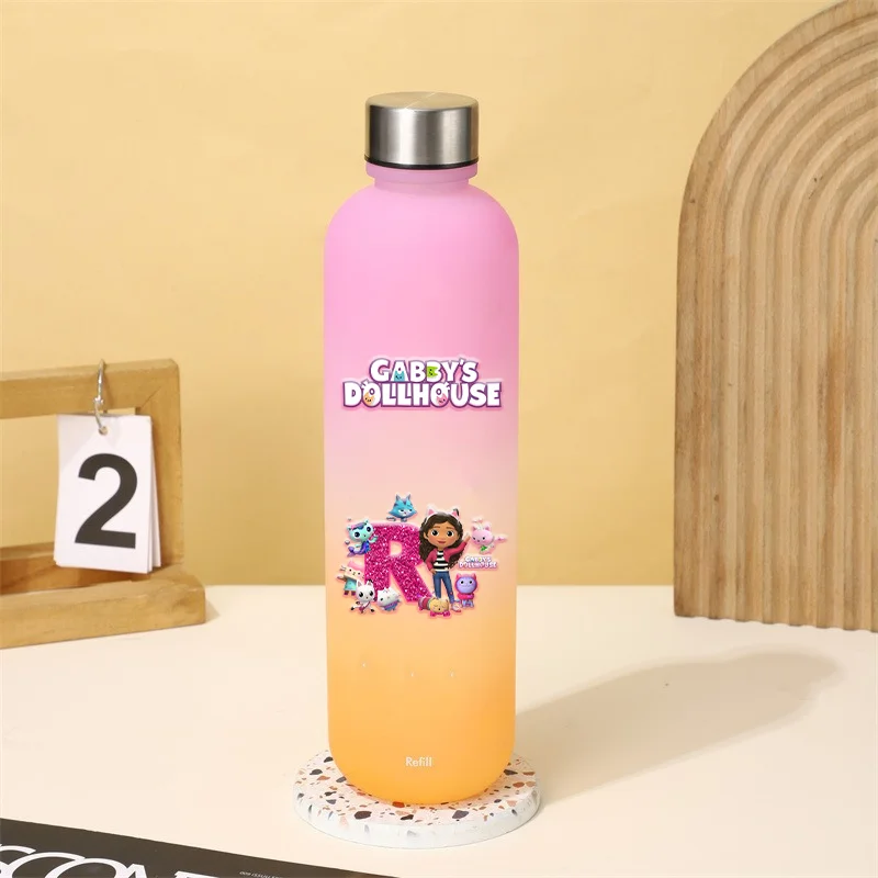 

Gabby Dollhouses Sport Water Bottle Large Capacity Drinking Portable Letter Cartoon Outdoor Water Cup Kids Cute Birthday Gift