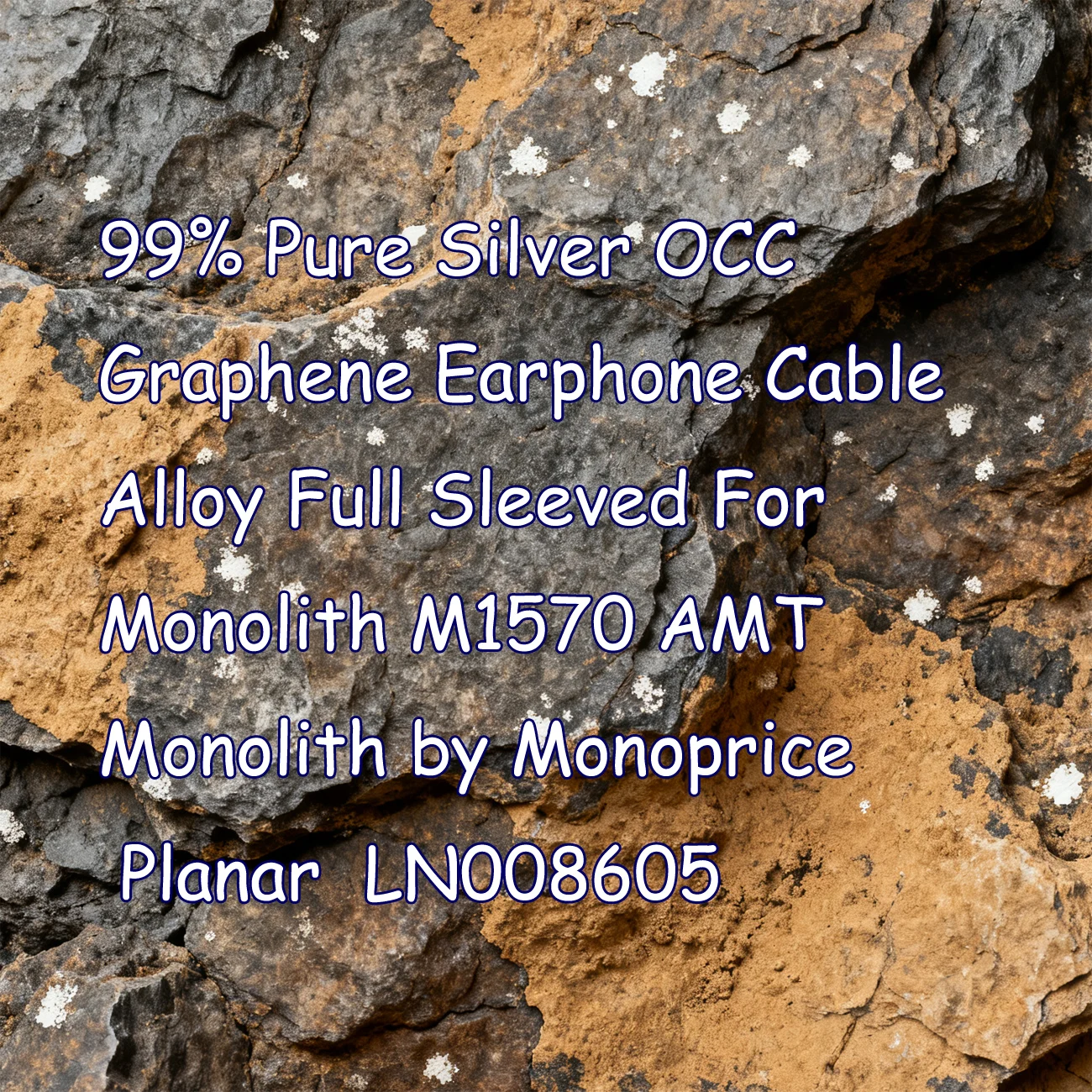 

99% Pure Silver OCC Graphene Earphone Cable Alloy Full Sleeved For Monolith M1570 AMT Monolith by Monoprice Planar LN008605