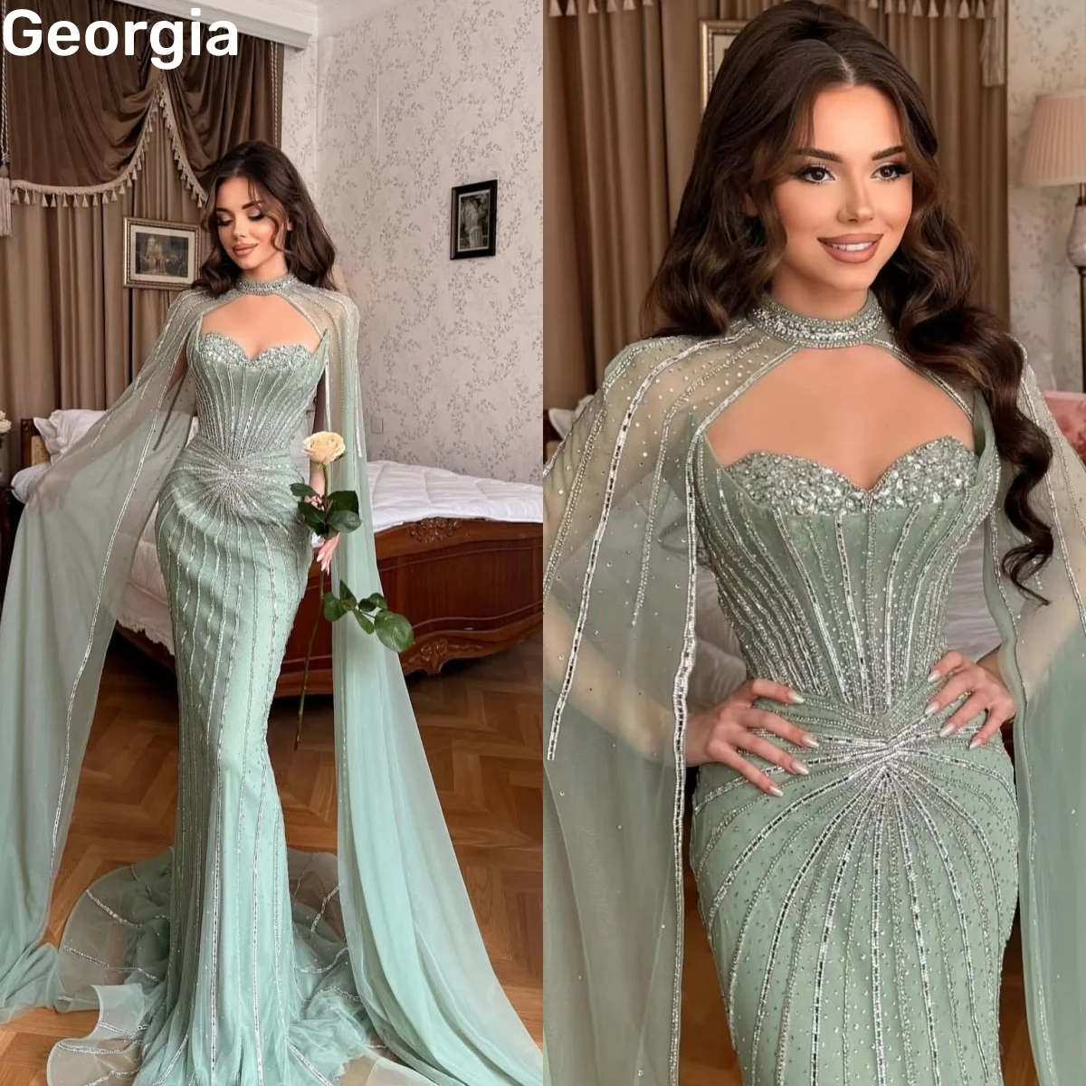 

Роскошное вечернее платье в Дубае на заказ, кружевные платья длиной до пола с русалкой для выпускного вечера, милая кепка на молнии, ремни, Vestidos De Fies