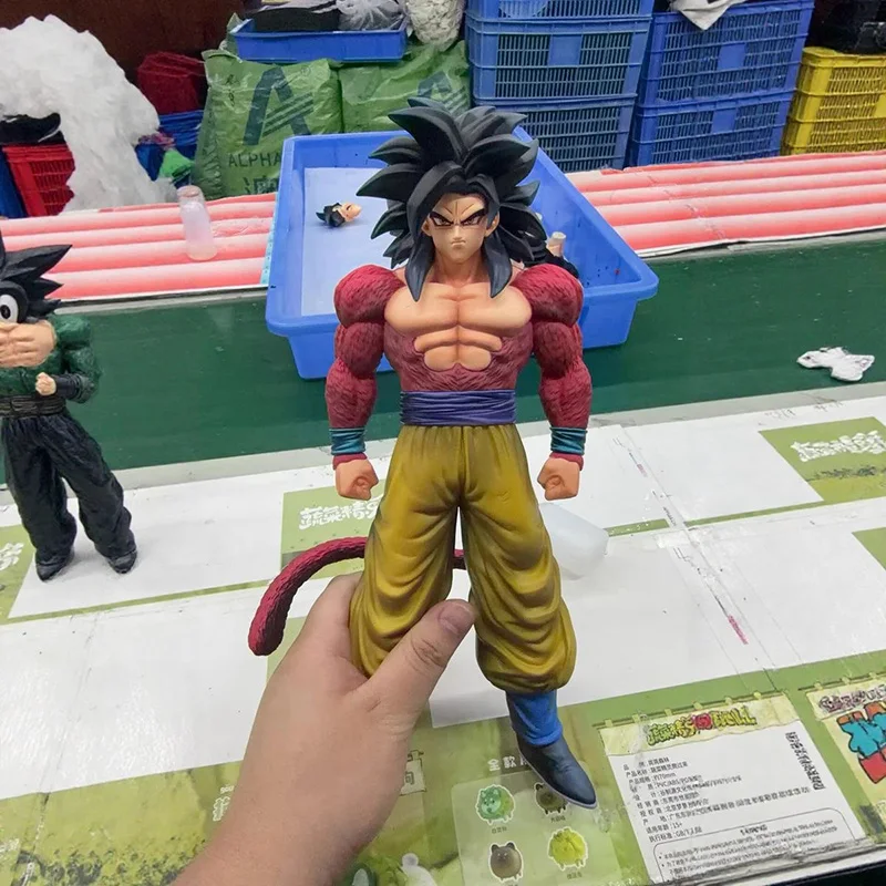 Dragon Ball Super Saiyan 4 Goku Anime-Figur, Sammlerstatue, PVC-Modell, Desktop-Dekoration für Anime-Sammler, Geschenk