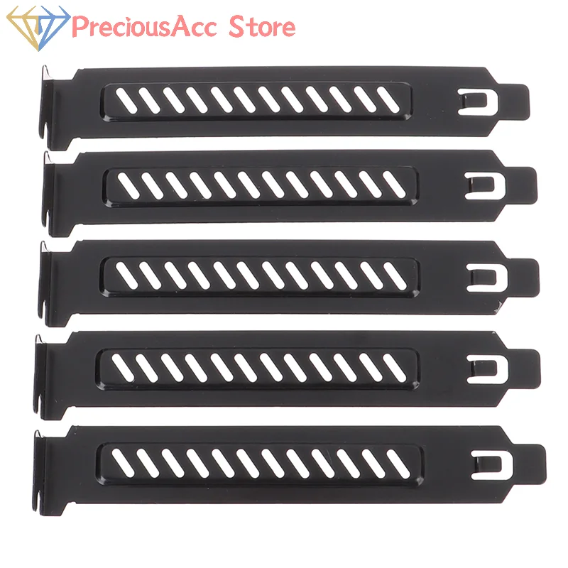 5x PCI Slot Covers Dust Filter Blanking Plates with Vent Mesh for Desktop PC Case Cooling Airflow for PC Case Ventilation