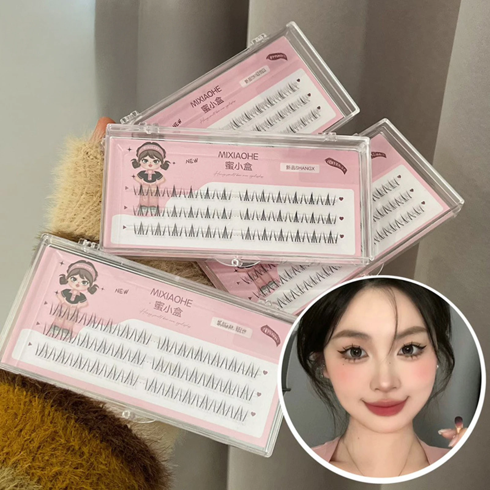 4-7mm Bottom Eyelash Extensions Individual Lower Eyelash Clusters Comfortable All Day And All Night