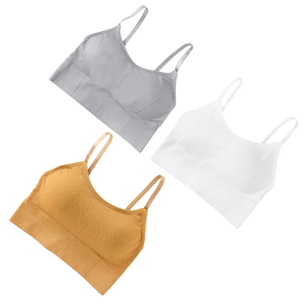 3 قطعة Bralette بدون سلك حمالات صدر رياضية مريحة للنساء عالية التأثير دعم اليوغا الجري الصالة الرياضية تجريب القمم اللياقة البدنية #4