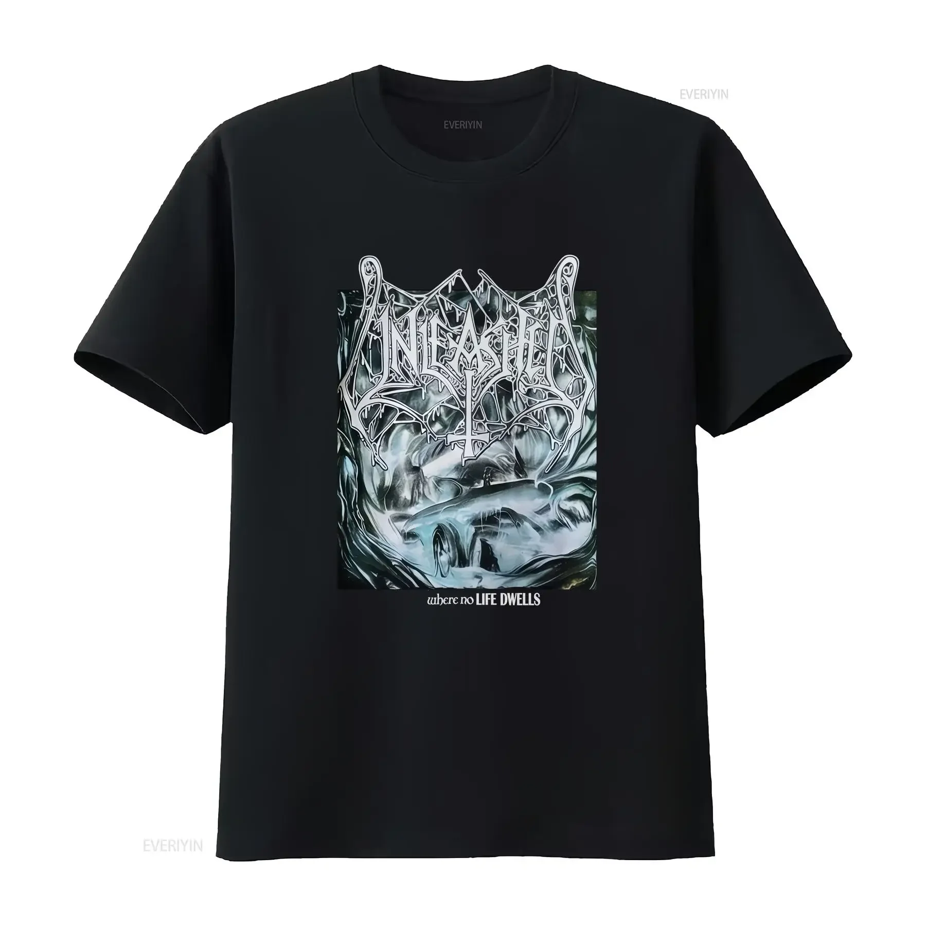 Unleashed where no life T shirt death metal grave dismember entombed pestilence vintage Washed streetwear Top For Everyday Wear